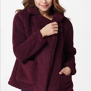 Cuddl Duds NWOT Wrap Sherpa jacket